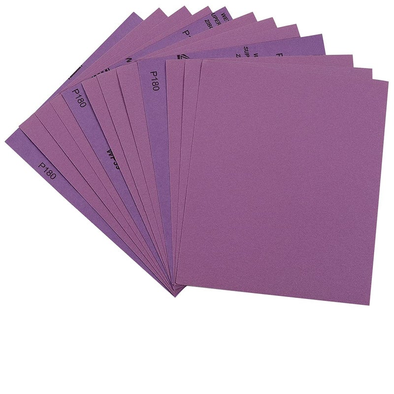 Arilier Sandpaper 180 Grit, Wet Dry Sanding Sheets 9 x 11 Inch, Advanced White Fused Alumina Abrasive Sander Paper for Wood Furniture Finishing, Metal Sanding, Automotive Polishing,12-Sheets - Image 1